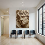 Humanes Gottes Gesicht Nahaufnahme E Kunst Skulptur