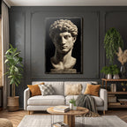 Jugendlicher Bust Mit Lockigem Haar Marmor Sculptur E Kunst