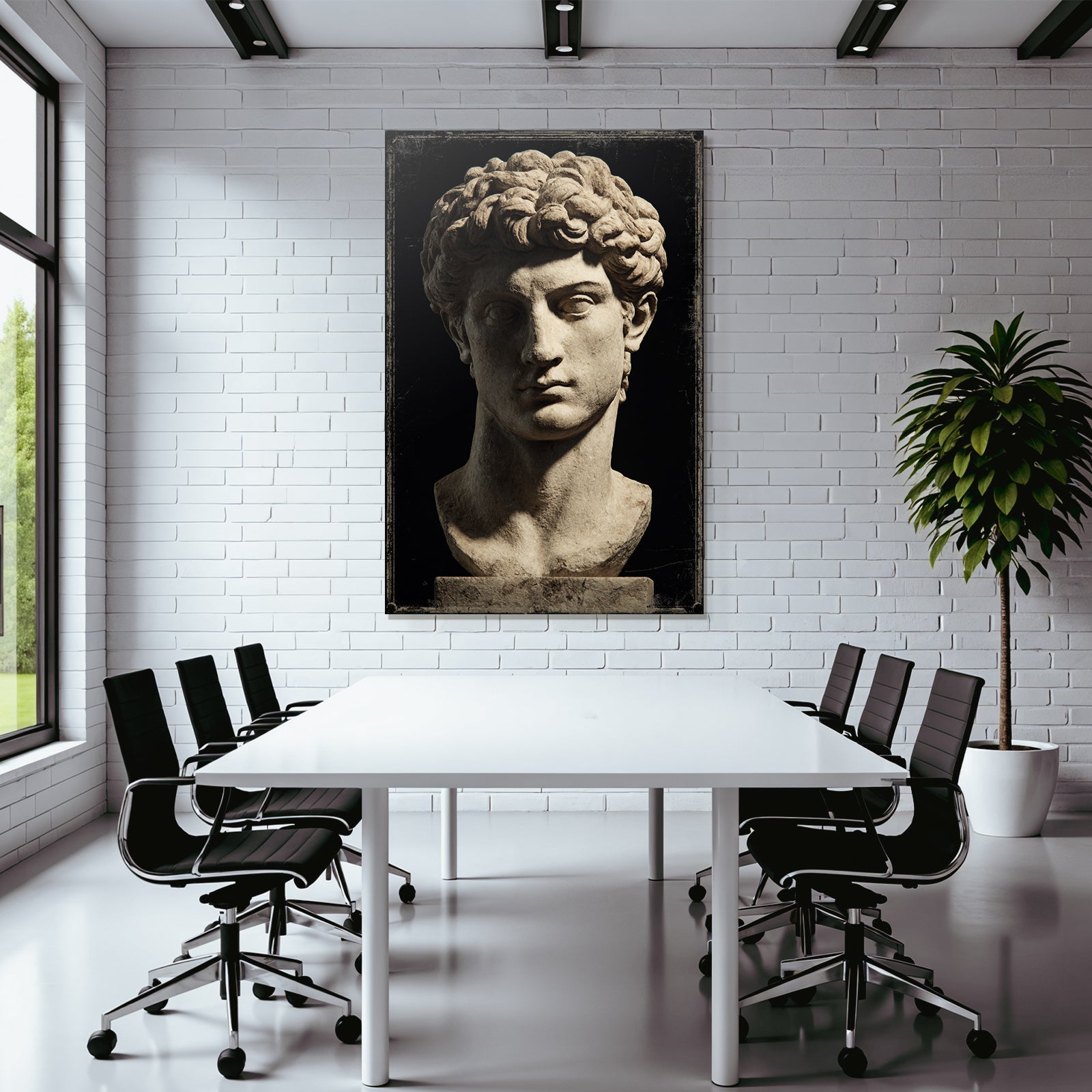 Jugendlicher Bust Mit Lockigem Haar Marmor Sculptur E Kunst