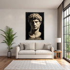 Jugendlicher Bust Mit Lockigem Haar Marmor Sculptur E Kunst