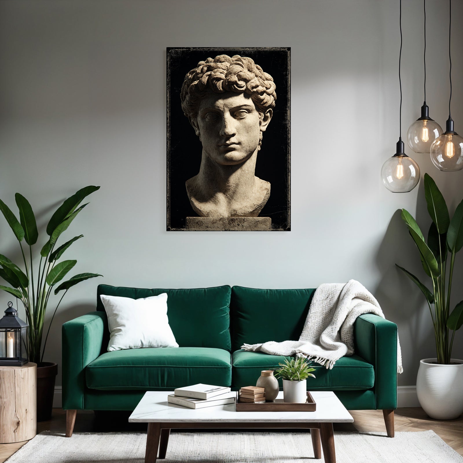 Jugendlicher Bust Mit Lockigem Haar Marmor Sculptur E Kunst