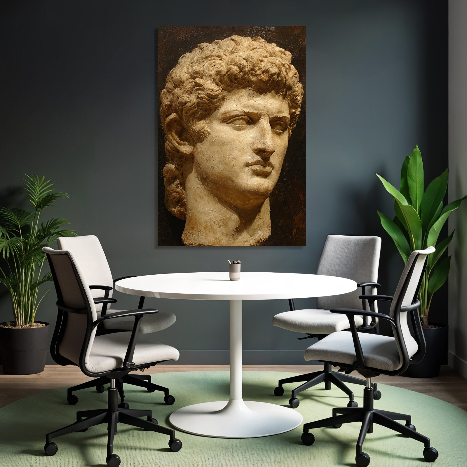 Junge Mann Sculpted Bust E Darstellung Graeco Roemisch