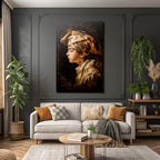 Junge Person Ornate Bekleidung Kopfbedeckung Digitale Kunst