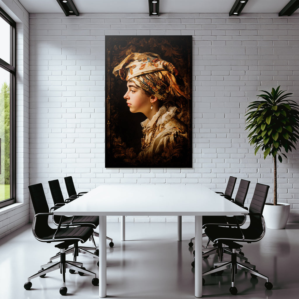 Junge Person Ornate Bekleidung Kopfbedeckung Digitale Kunst