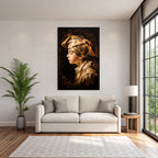 Junge Person Ornate Bekleidung Kopfbedeckung Digitale Kunst