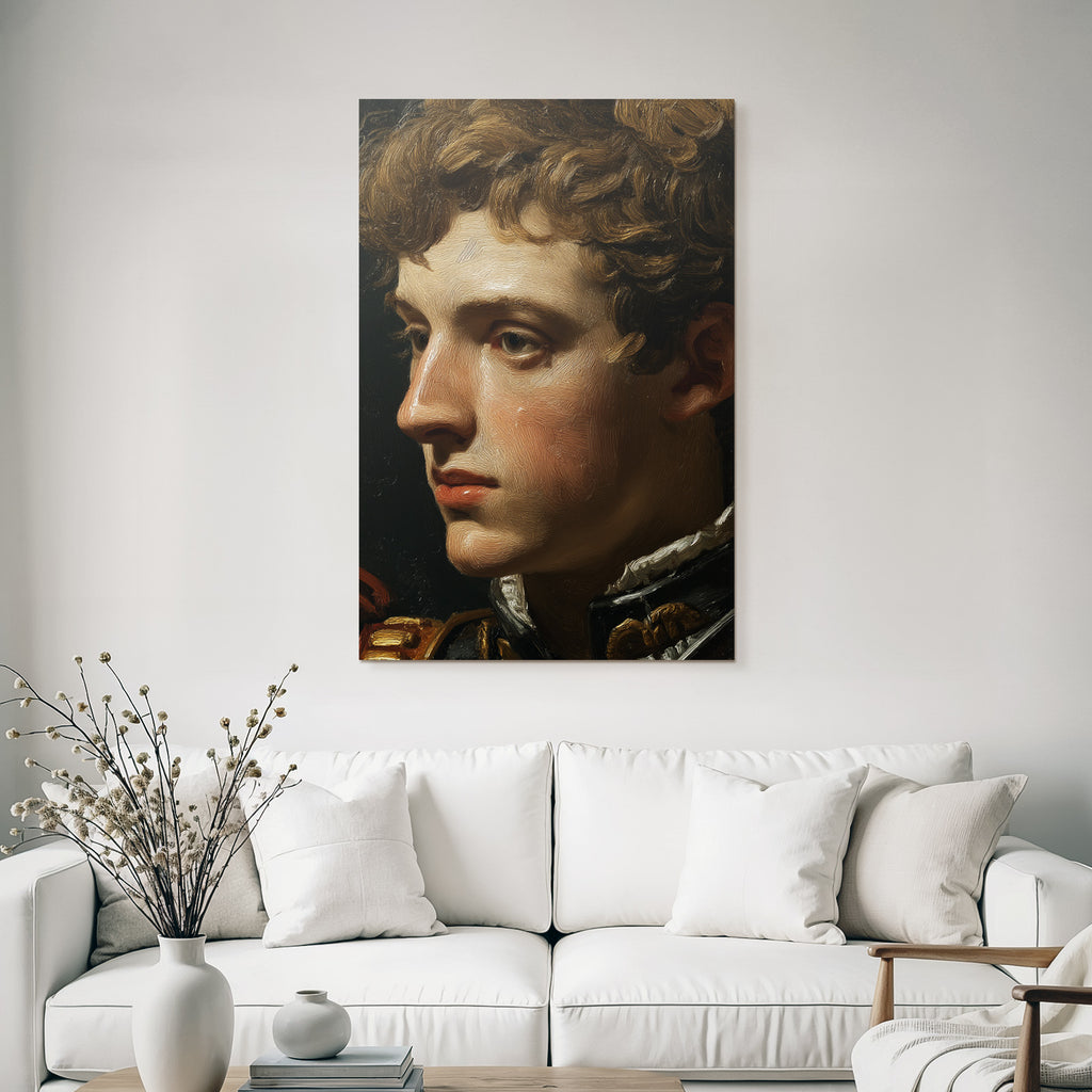 Junges Maennliches Portraet Im Profil Kuenstlerischer Stil