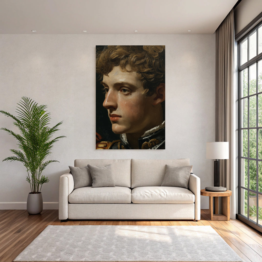 Junges Maennliches Portraet Im Profil Kuenstlerischer Stil