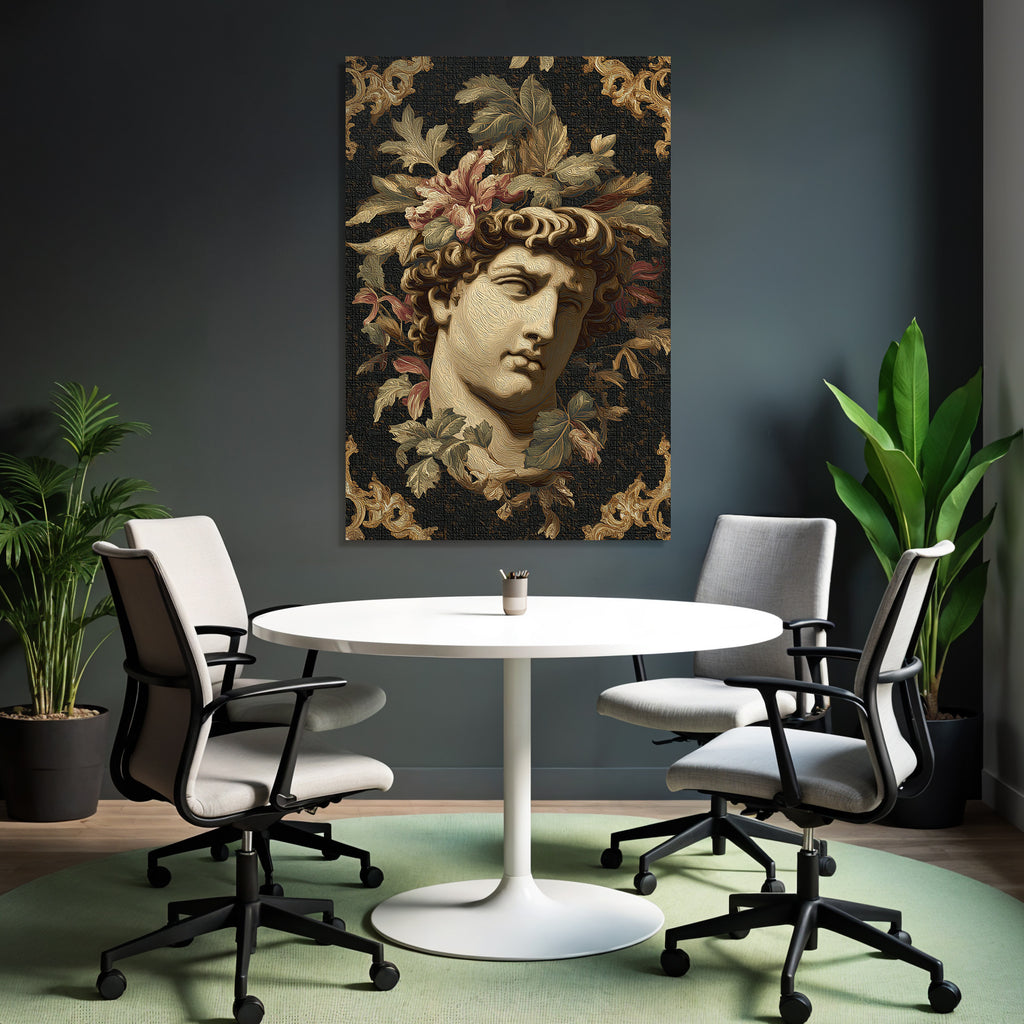 Kuenstlerische Darstellung Der Kunstvollen Bueste Mit Blumenmotiven