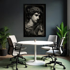 Maennlicher Figuren Portrait Mit Pferdekopf Und Blumen Kunstwerk