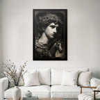 Maennlicher Figuren Portrait Mit Pferdekopf Und Blumen Kunstwerk