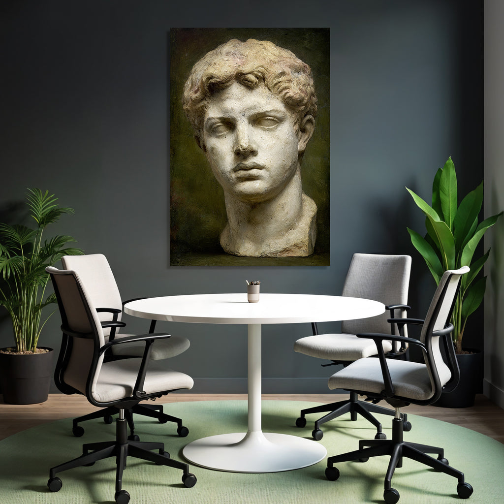 Maennlicher Kopf E Skulptur Antische Kunst
