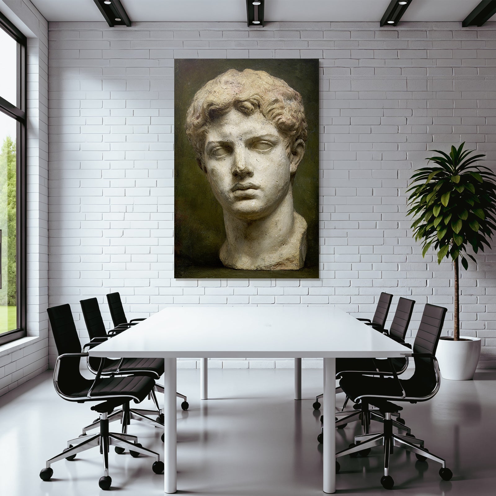Maennlicher Kopf E Skulptur Antische Kunst