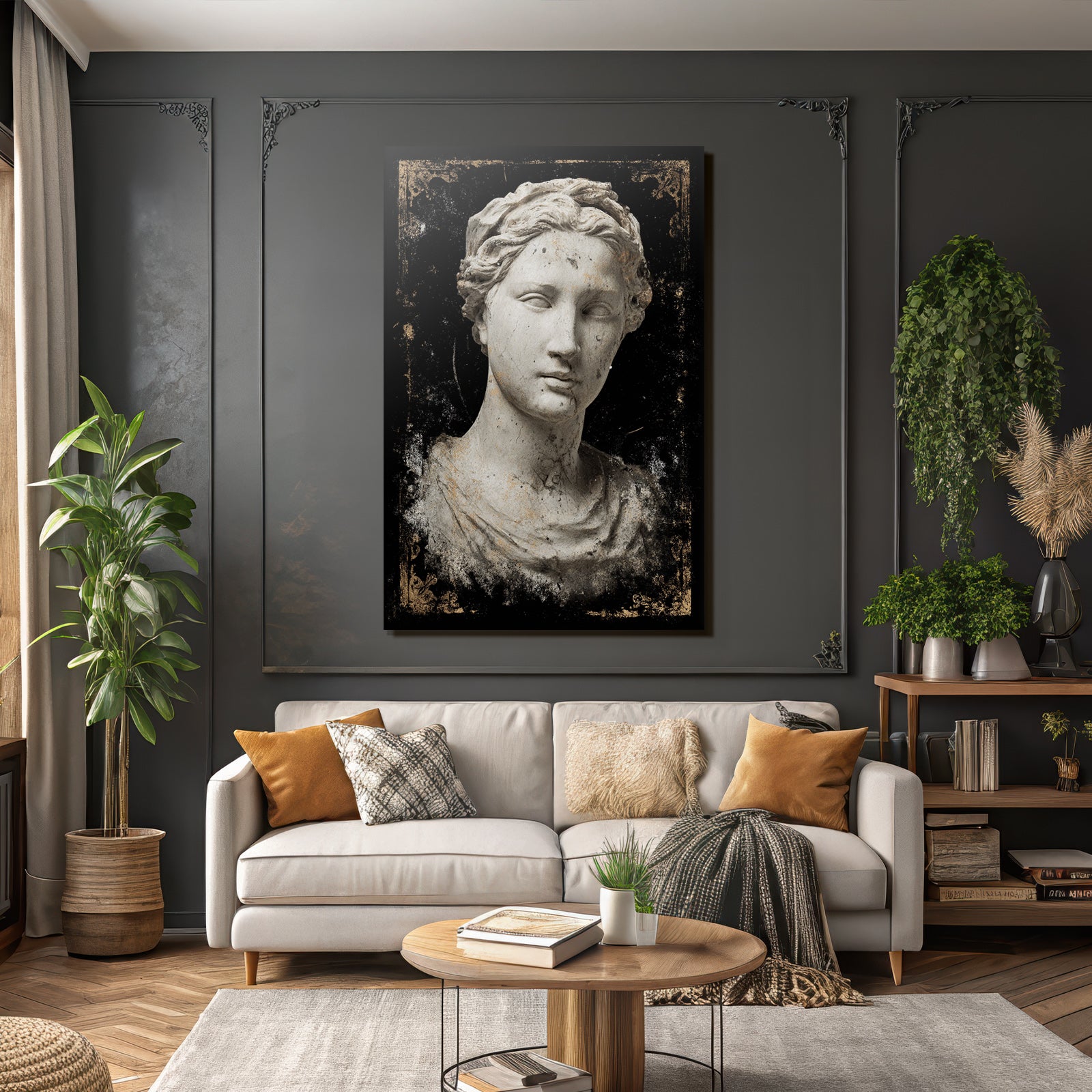 Marmor Bueste Antike Figuren Kunst Stilisiert