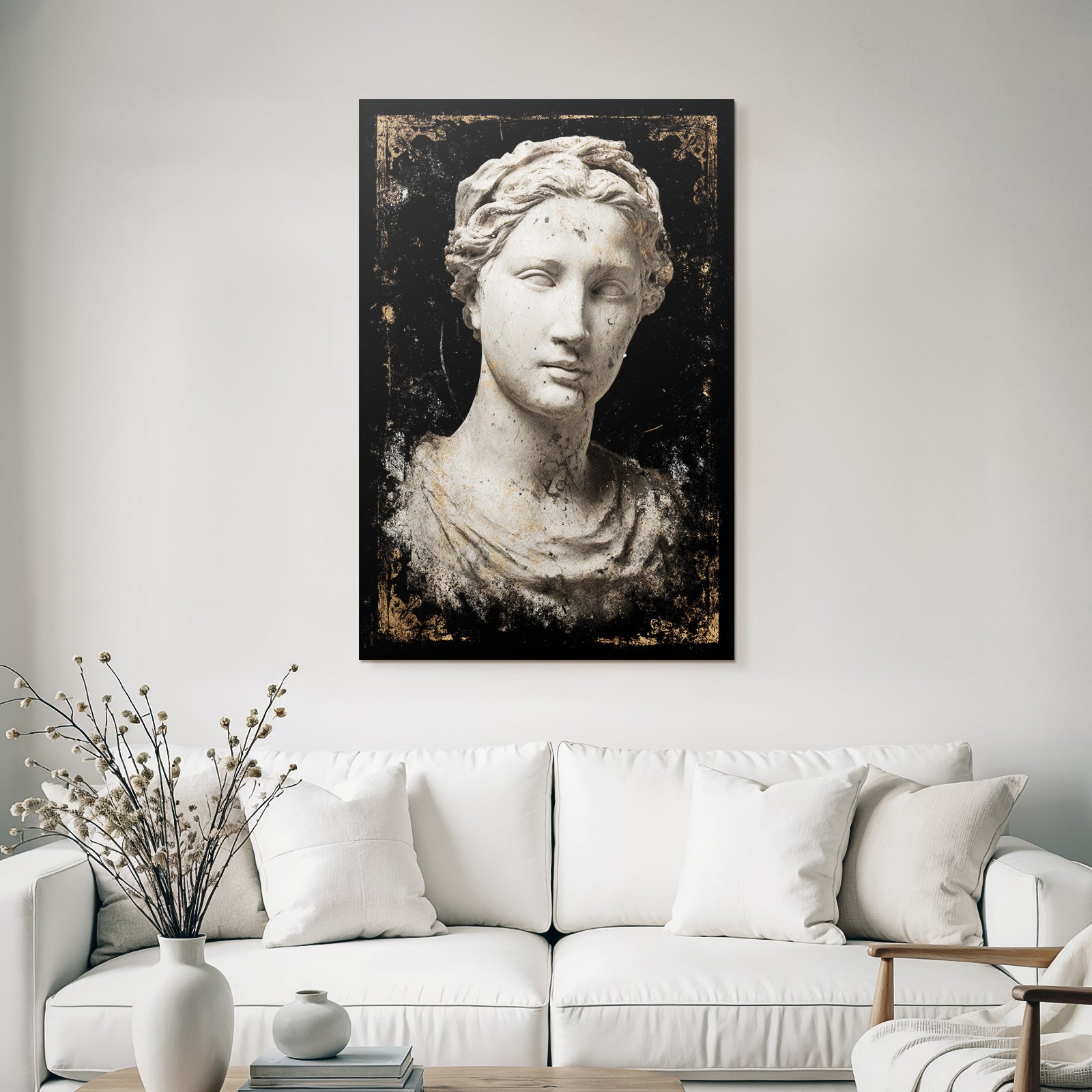 Marmor Bueste Antike Figuren Kunst Stilisiert