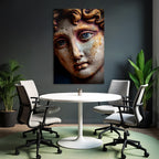 Nahaufnahme Des Gesichts E Kunst Skulptur