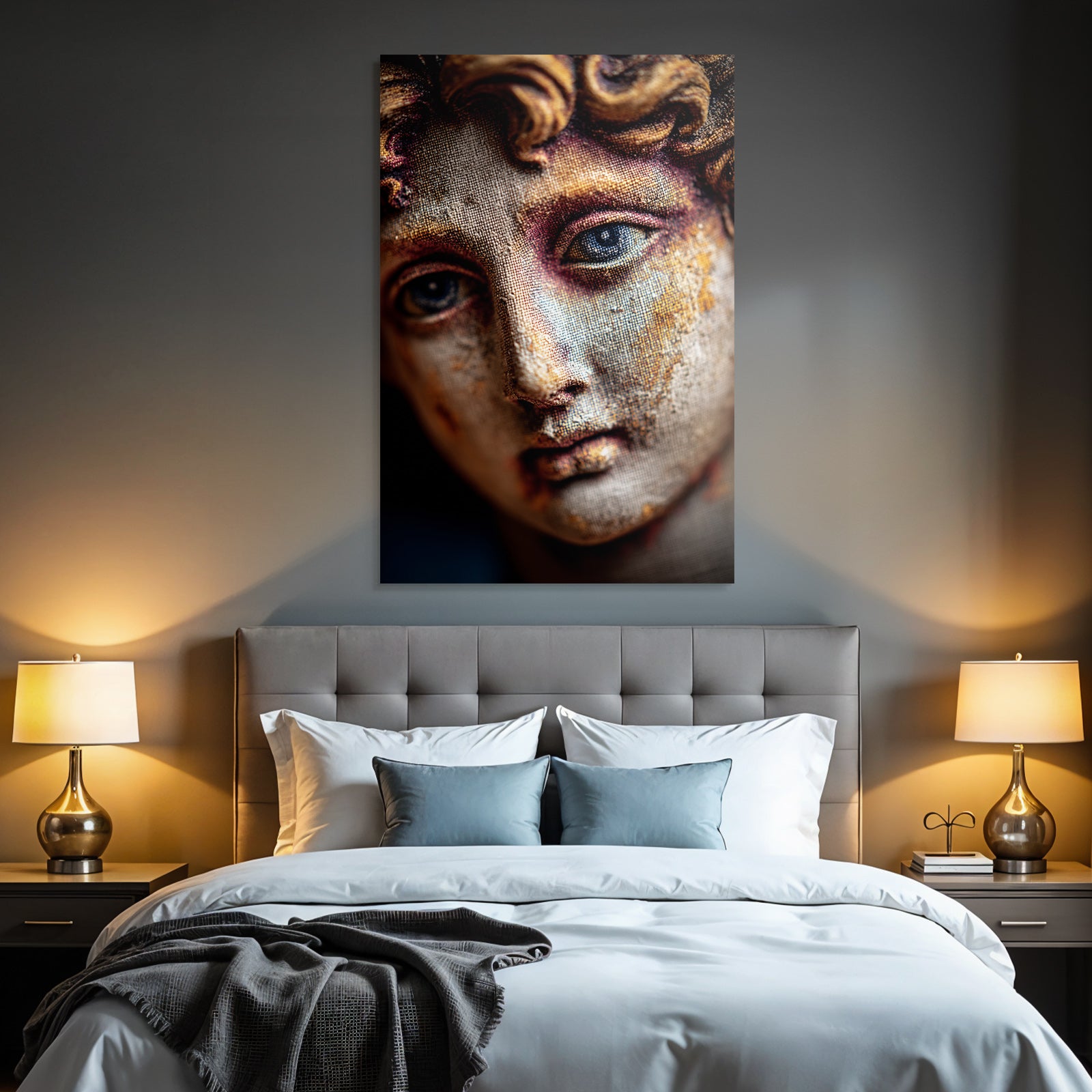 Nahaufnahme Des Gesichts E Kunst Skulptur