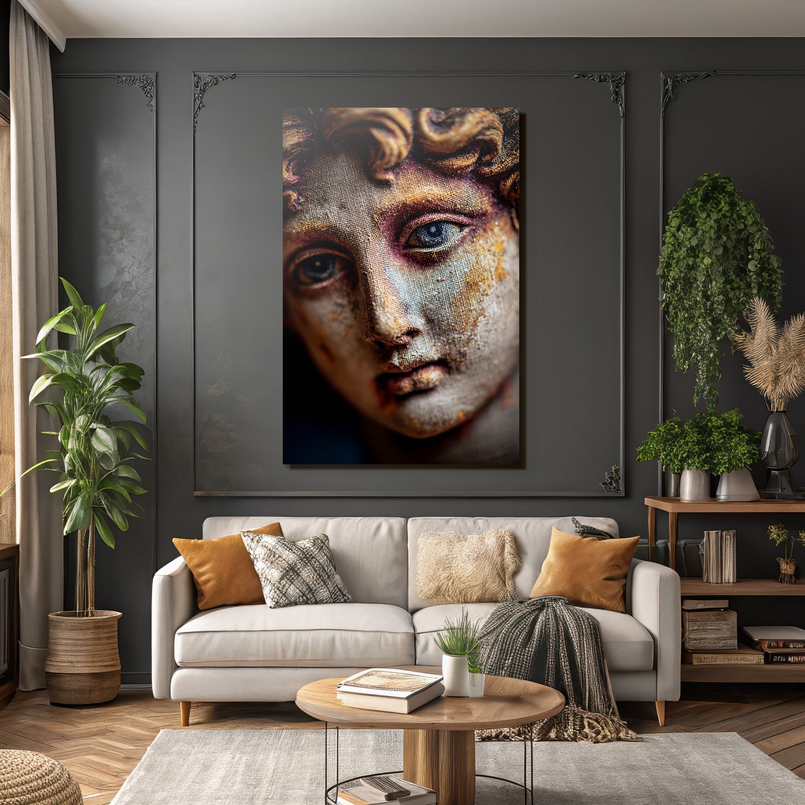 Nahaufnahme Des Gesichts E Kunst Skulptur