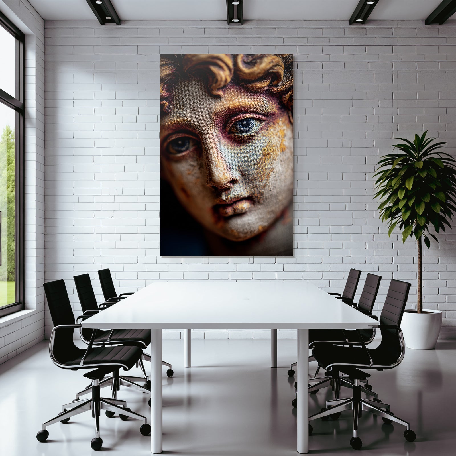 Nahaufnahme Des Gesichts E Kunst Skulptur