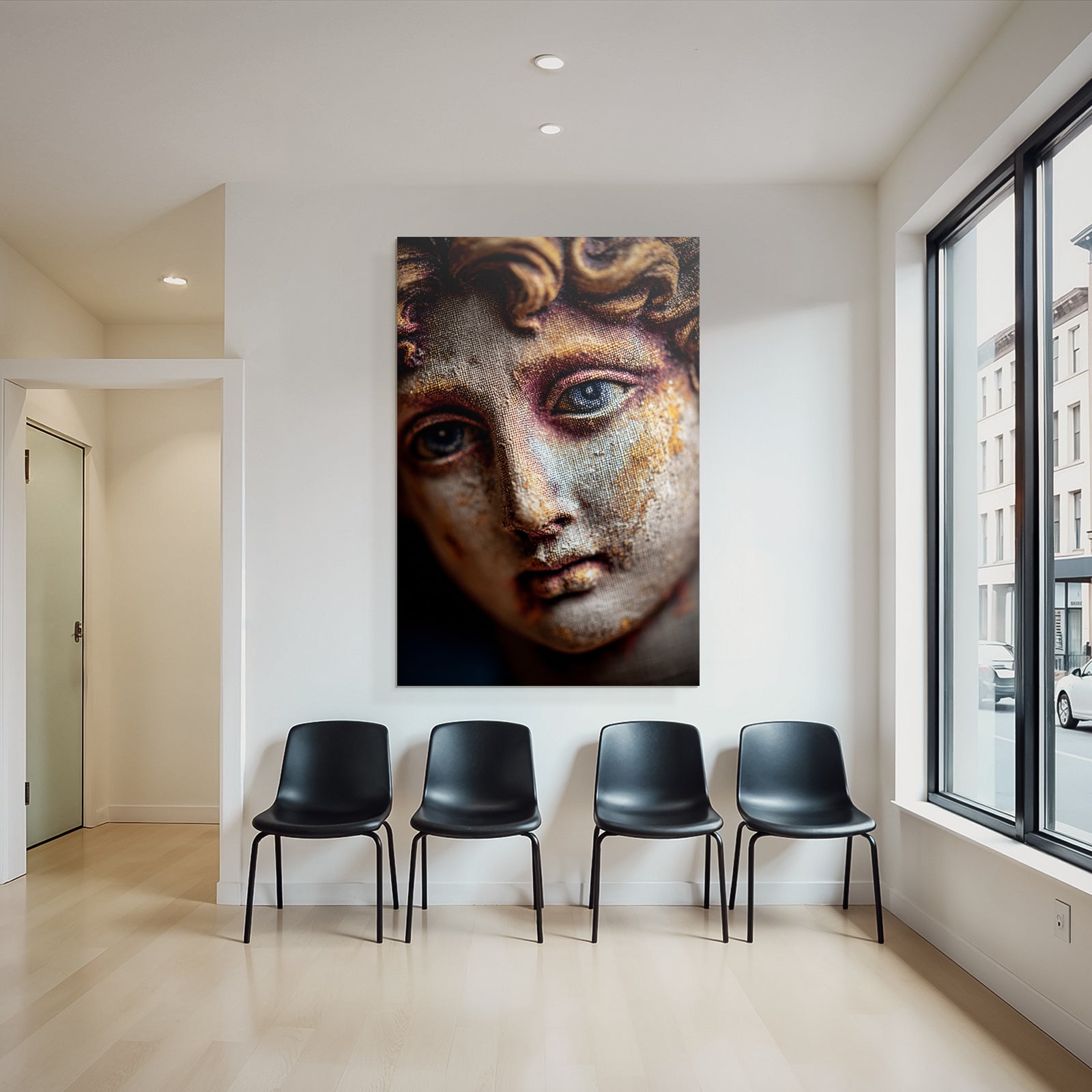 Nahaufnahme Des Gesichts E Kunst Skulptur