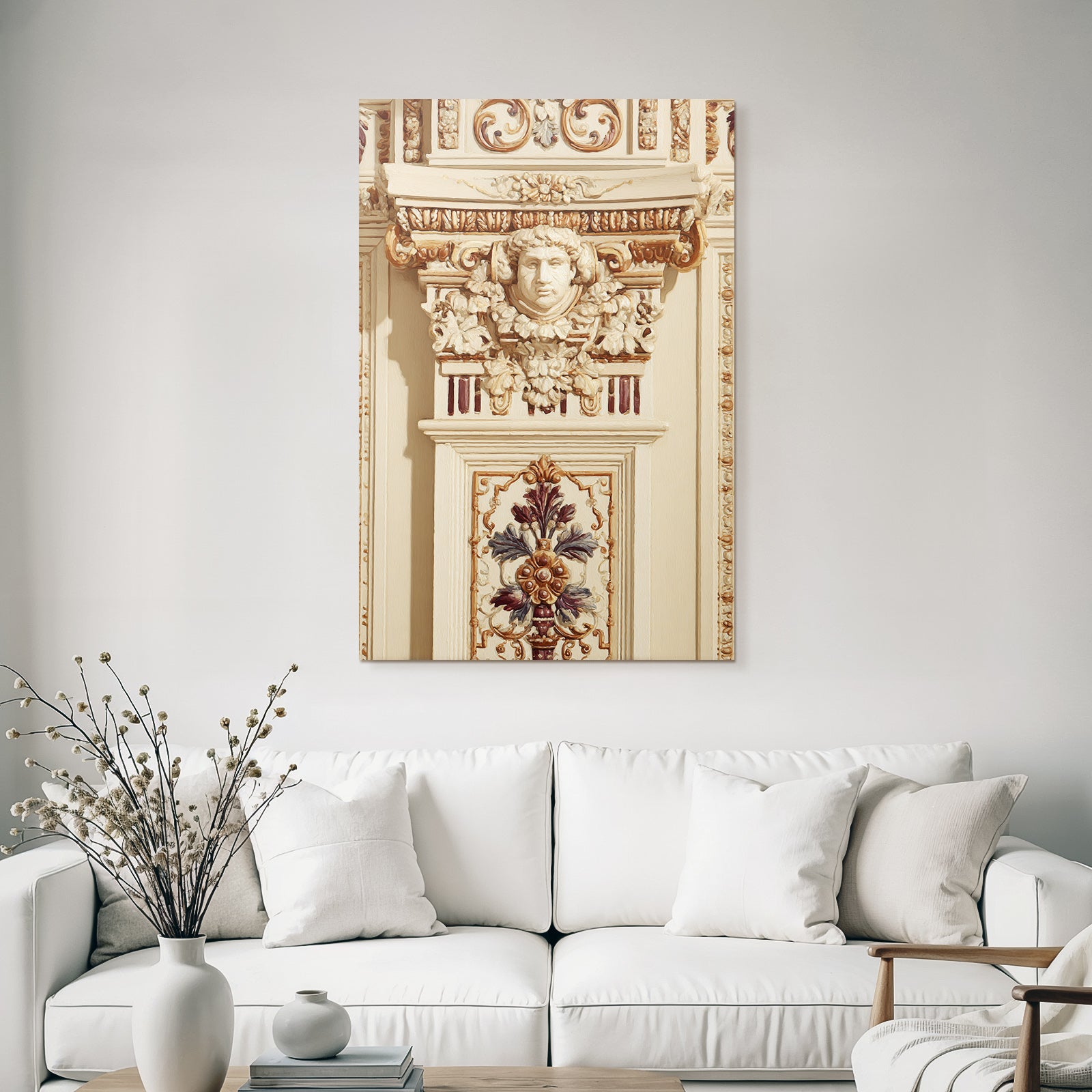 Ornate Architectural Decoration Mit Flora Und Relief Detail