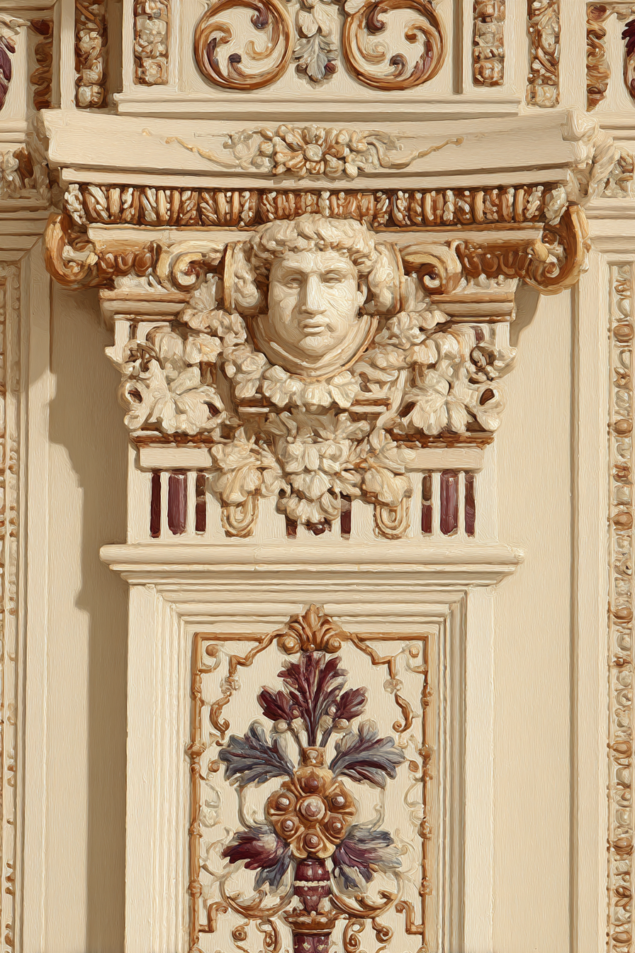 Ornate Architectural Decoration Mit Flora Und Relief Detail | Klassisch | Einrichtungsstile