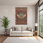 Ornate Decken Design Mit Wingem Emblem E Architektur