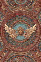 Ornate Decken Design Mit Wingem Emblem E Architektur | Klassisch | Einrichtungsstile