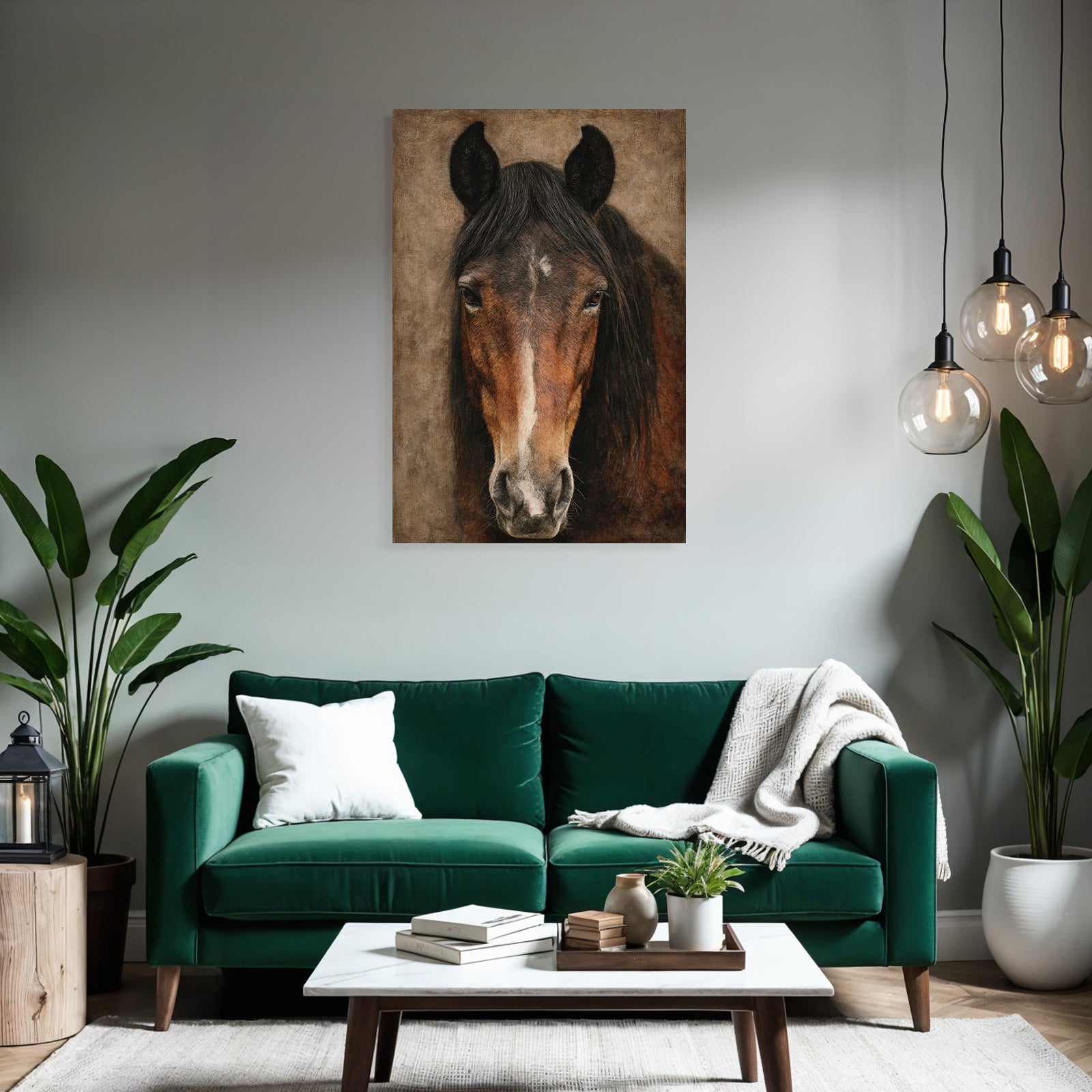 Pferde Portrait Mit Braunem Fell Und Schwarzem Manu Hintergrund