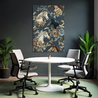 Horse Head Pattern Flora Vintage Design