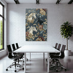 Horse Head Pattern Flora Vintage Design