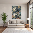 Horse Head Pattern Flora Vintage Design