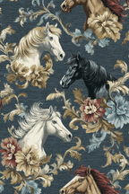 Pferdekopf Muster Flora Vintage Design | Klassisch | Einrichtungsstile