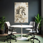 Pferdekopf Ornate Fliesendesign Beige Creme