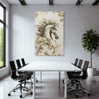 Pferdekopf Ornate Fliesendesign Beige Creme