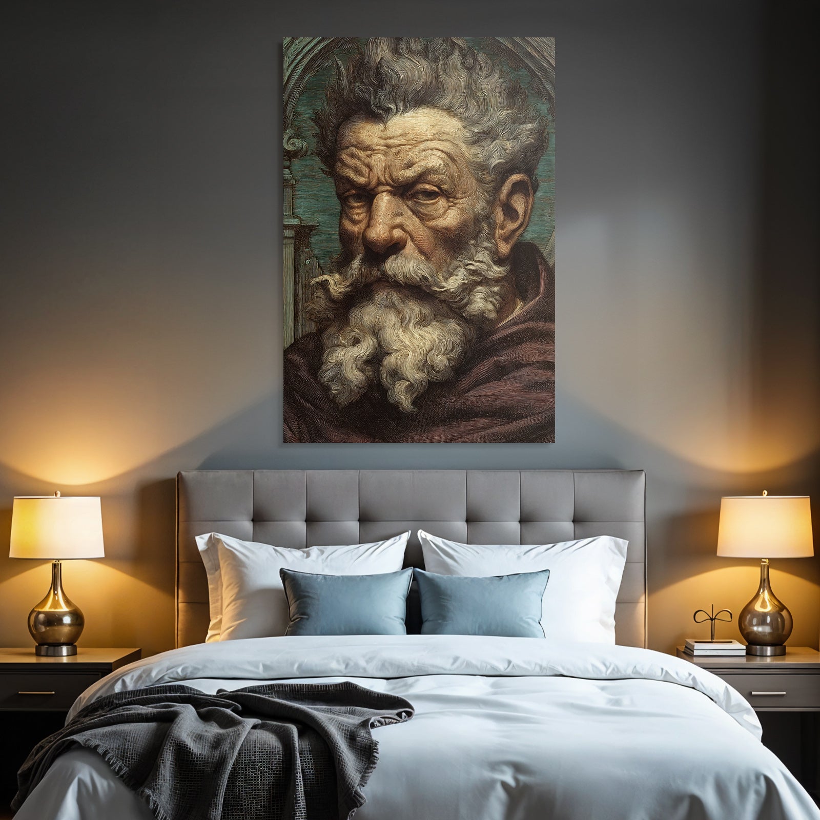 Portrait Eines Aelteren Mannes Mit Distinktivem Bart Und Haar