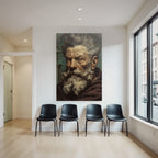 Portrait Eines Aelteren Mannes Mit Distinktivem Bart Und Haar