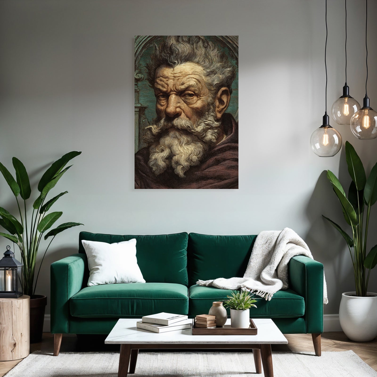 Portrait Eines Aelteren Mannes Mit Distinktivem Bart Und Haar