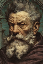Portrait Eines Aelteren Mannes Mit Distinktivem Bart Und Haar | Klassisch | Einrichtungsstile