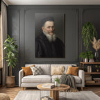 Portrait Einsamer Alter Mann Mit Weiss Haar Und Beard