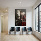 Rochade Und Pferdeliebe Ornate Rotes Kleid Historische Portraitkunst