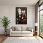 Rochade Und Pferdeliebe Ornate Rotes Kleid Historische Portraitkunst