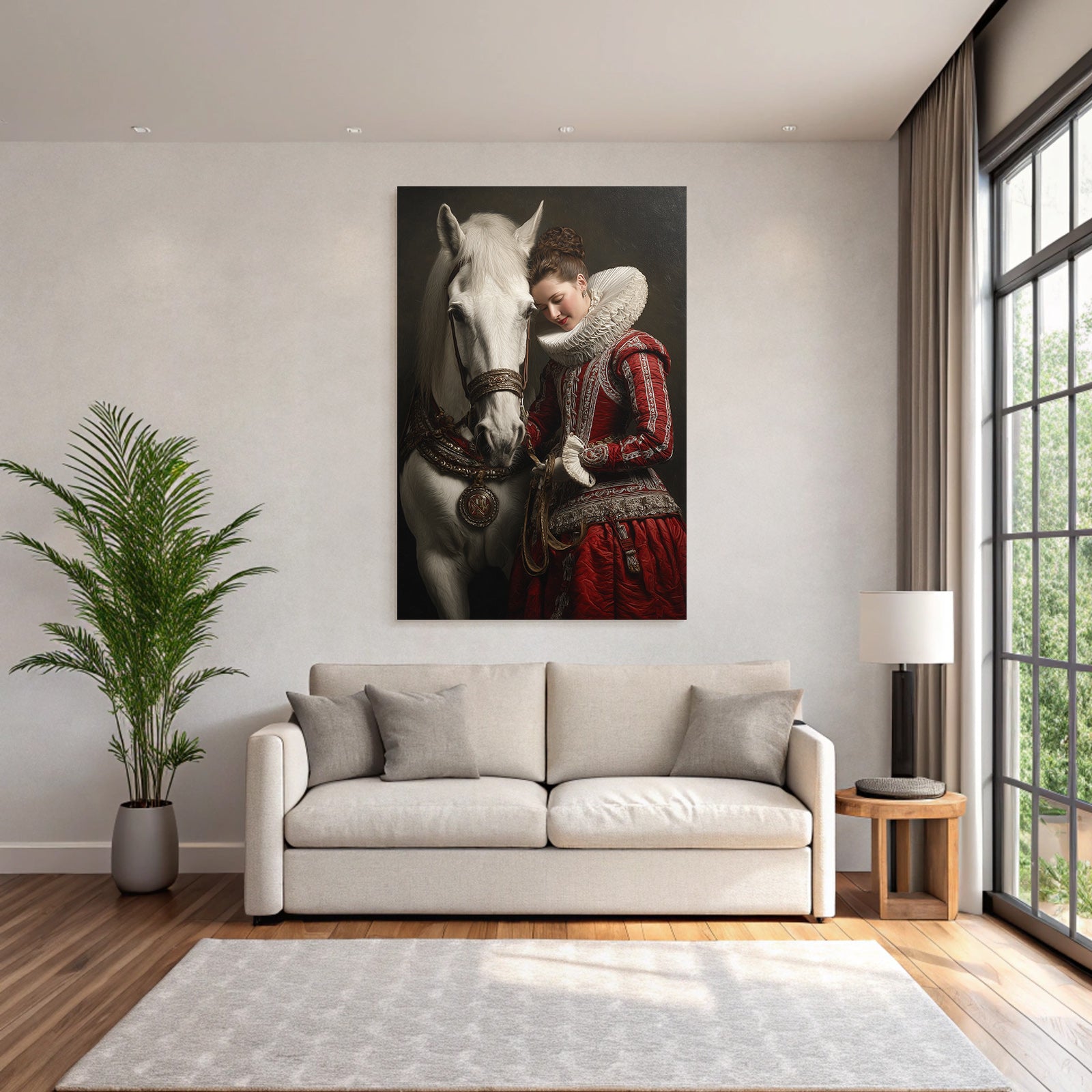 Rochade Und Pferdeliebe Ornate Rotes Kleid Historische Portraitkunst