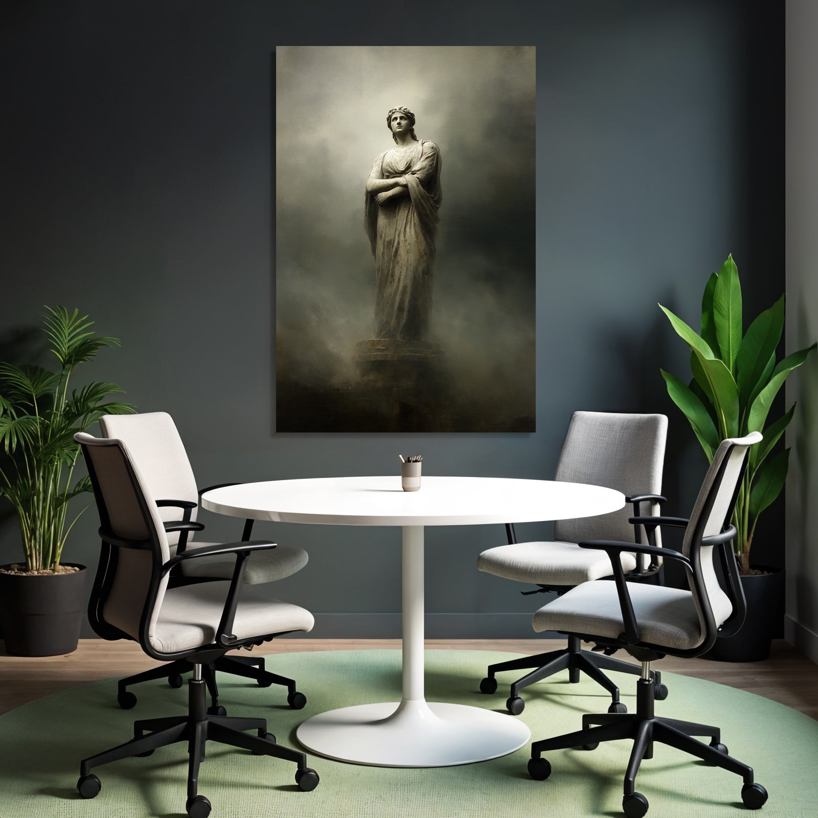 Statue Der Frau In Er Garderobe Mit Mystischer Atmosphaere
