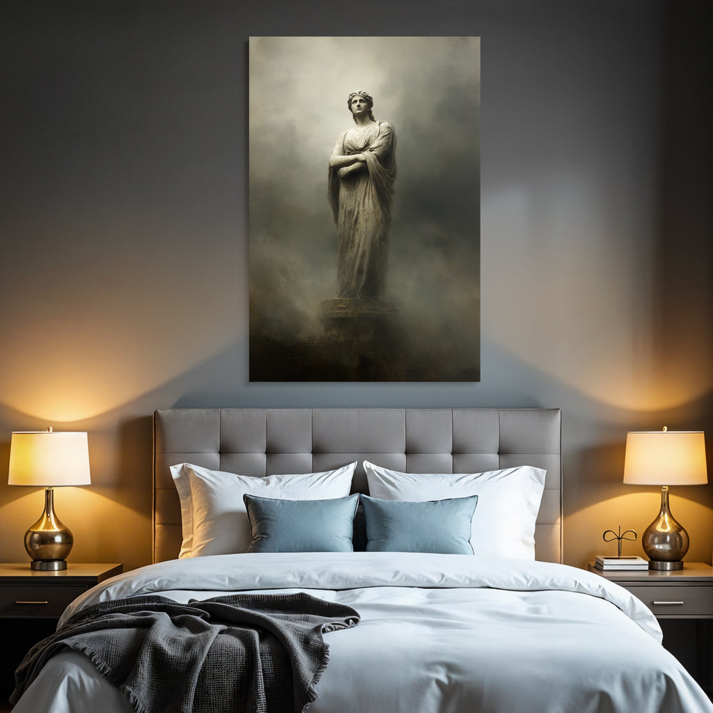 Statue Der Frau In Er Garderobe Mit Mystischer Atmosphaere