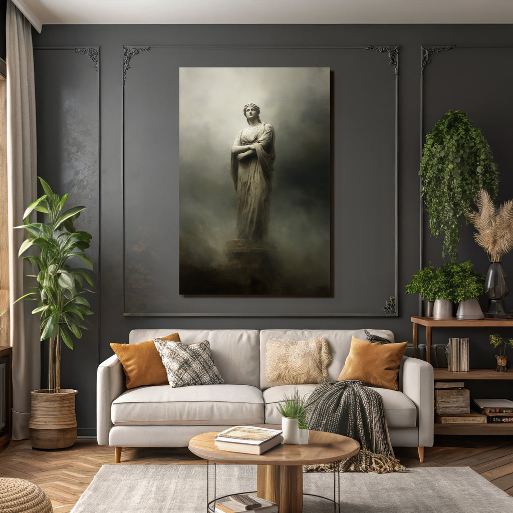 Statue Der Frau In Er Garderobe Mit Mystischer Atmosphaere