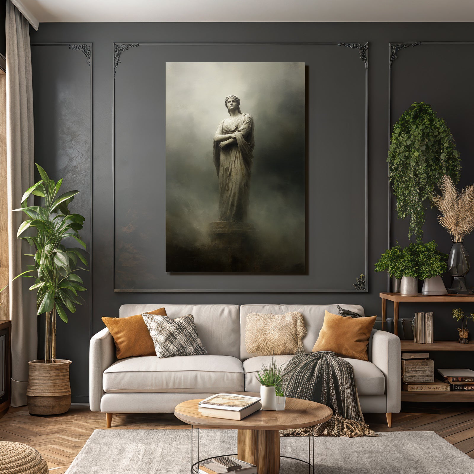 Statue Der Frau In Er Garderobe Mit Mystischer Atmosphaere