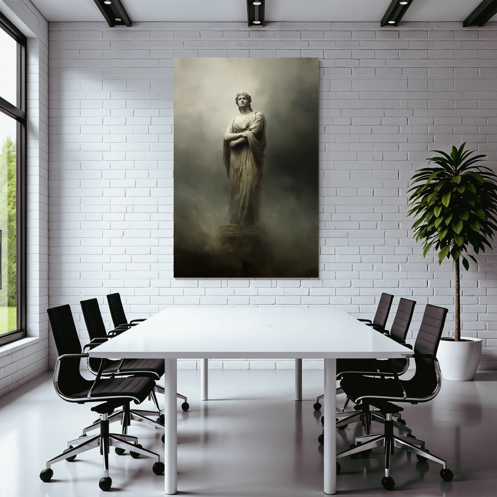 Statue Der Frau In Er Garderobe Mit Mystischer Atmosphaere