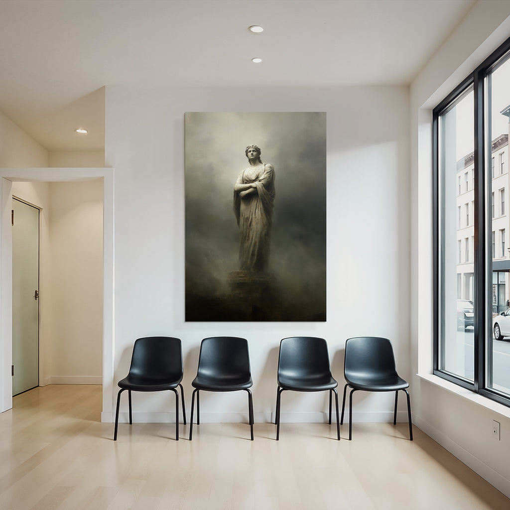 Statue Der Frau In Er Garderobe Mit Mystischer Atmosphaere