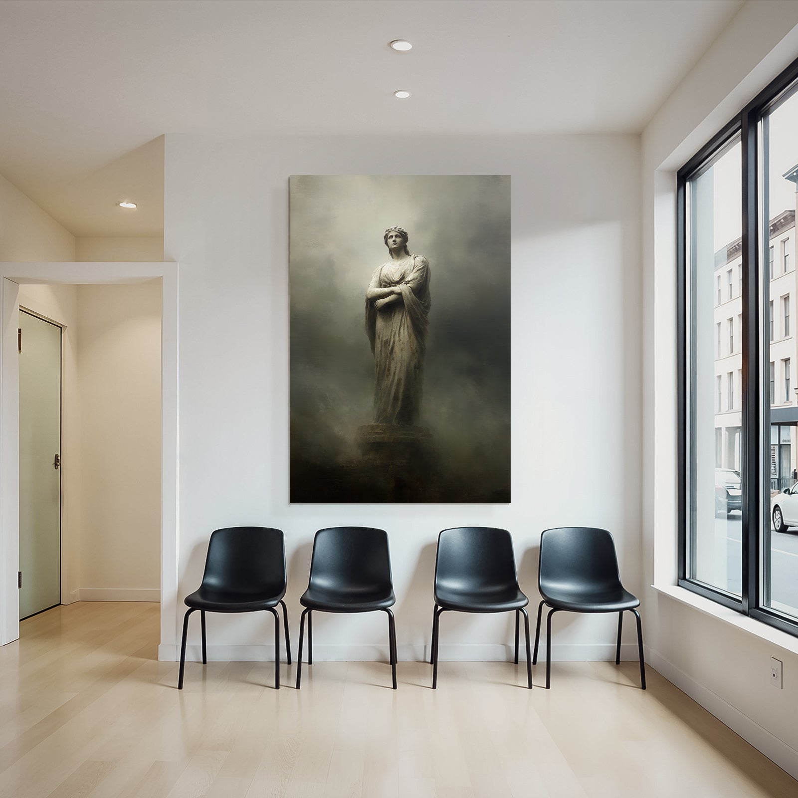 Statue Der Frau In Er Garderobe Mit Mystischer Atmosphaere