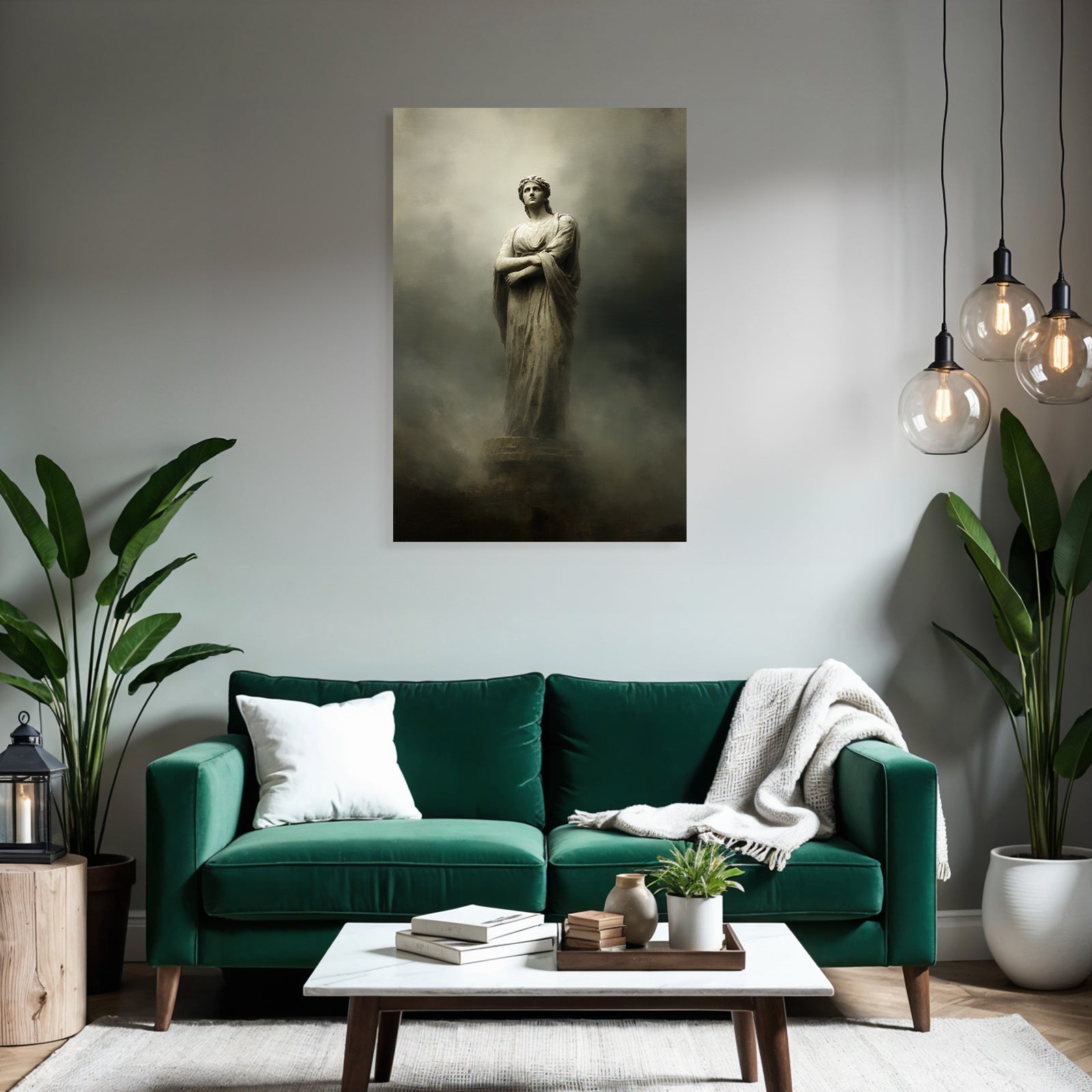 Statue Der Frau In Er Garderobe Mit Mystischer Atmosphaere